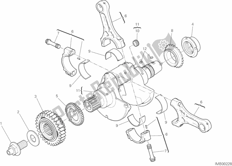 All parts for the Connecting Rods of the Ducati Superbike 959 Panigale ABS 2017